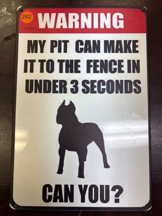 WARNING DOG SIGN