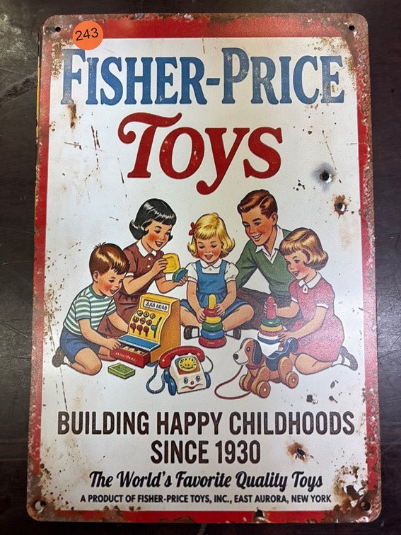 FISHER PRICE TOYS SIGN