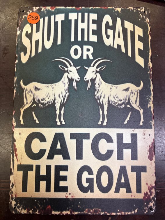 SHUT THE GATE SIGN