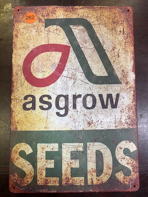 ASGROW SEEDS SIGN