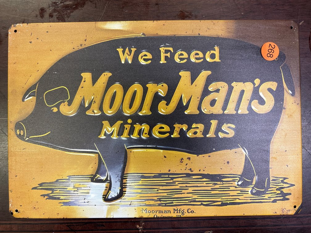 MOOR MANS MINERALS SIGN