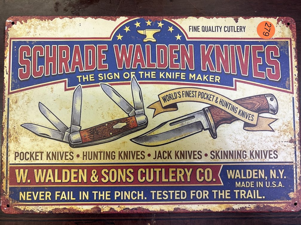 SCHRADE WALDEN KNIVES SIGN