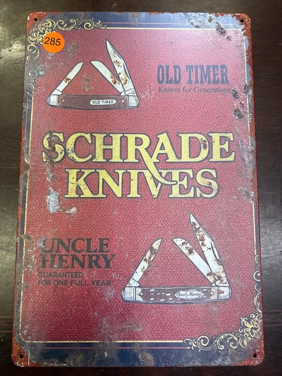 SCHRADE KNIVES SIGN