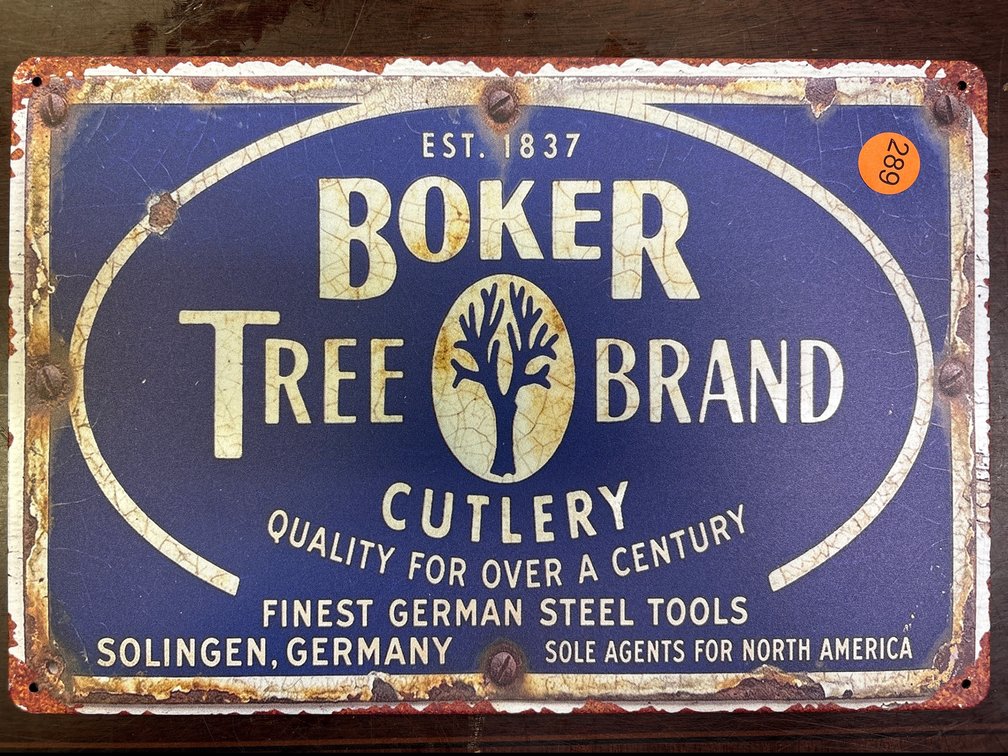 BOKER TREE BRAND SIGN