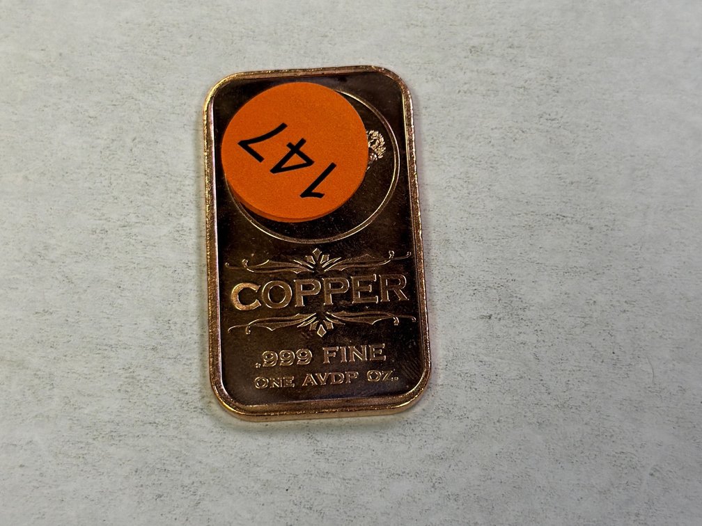 1 OZ COPPER BAR