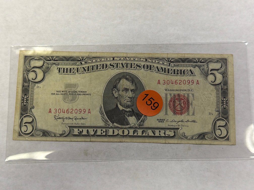 1963 $5 RED SEAL