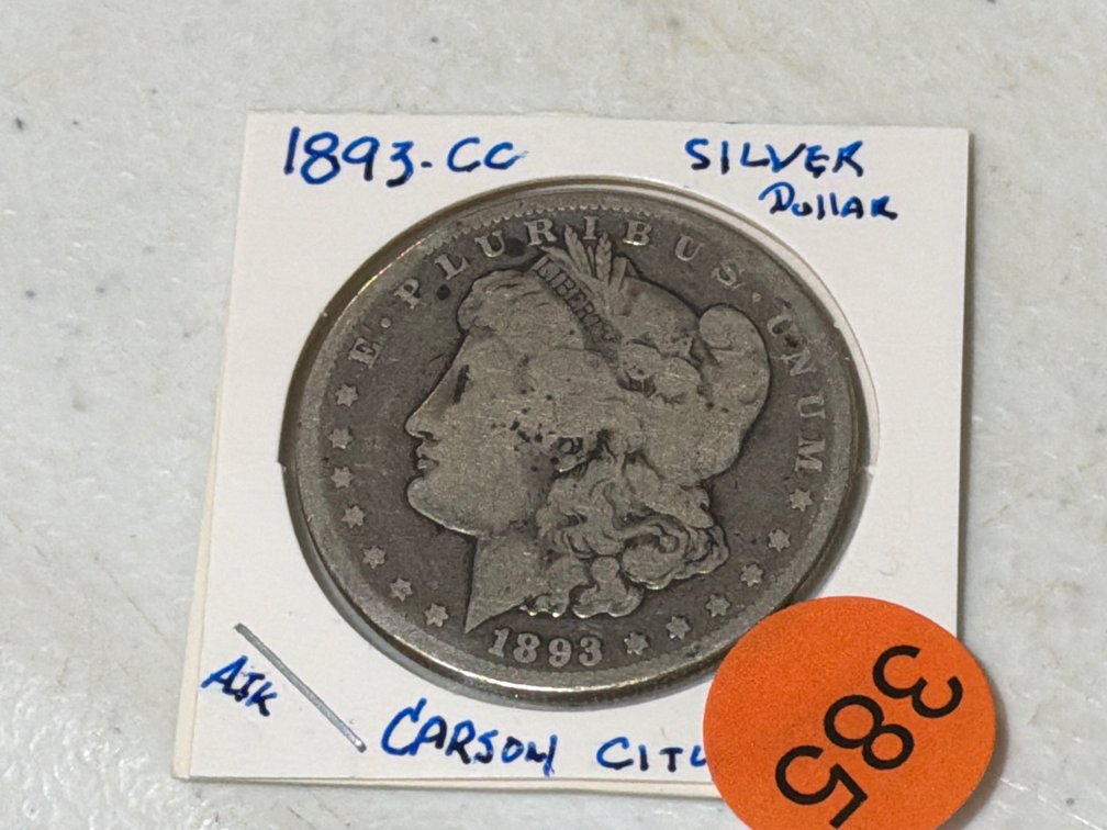 1893 CC MORGAN SILVER DOLLAR
