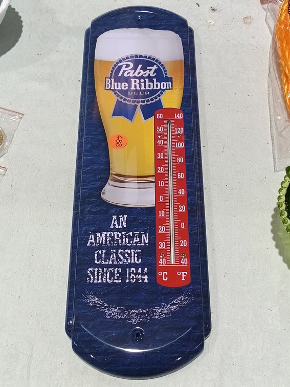 BLUE RIBBON METAL THERMOMETER