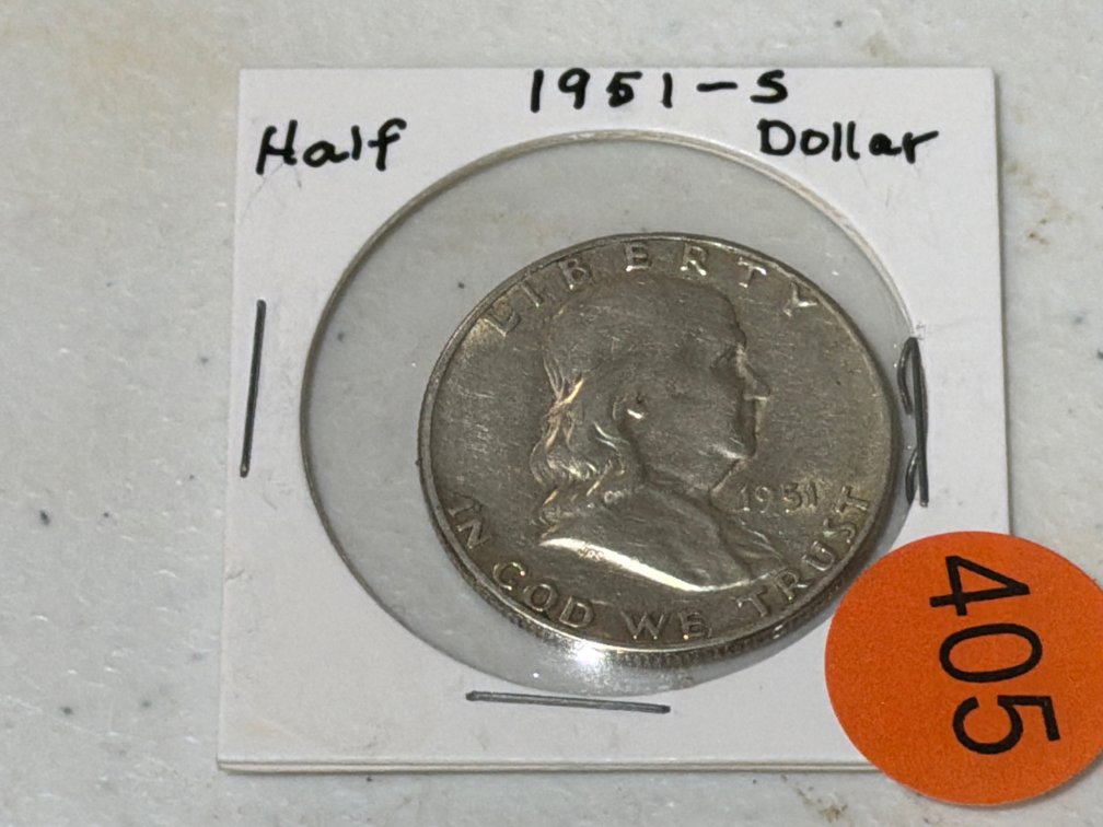 1951 S FRANKLIN HALF DOLLAR