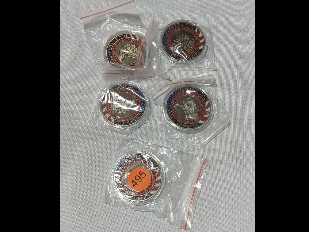 (5) VETERAN COINS