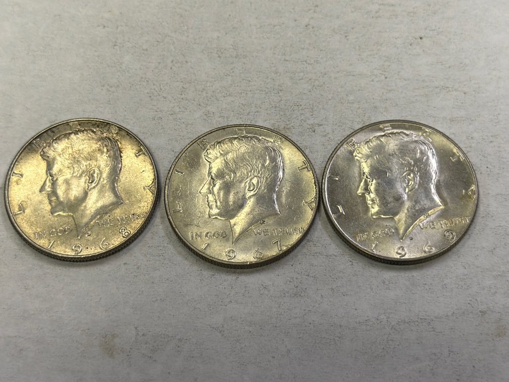 (3) KENNEDY HALF DOLLARS