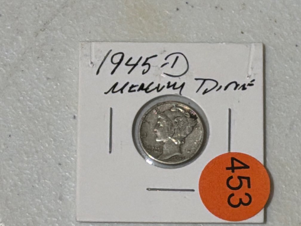 1945 D MERCURY DIME