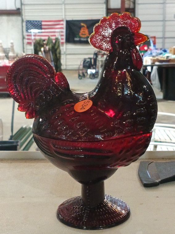 RUBY GLASS CHICKEN
