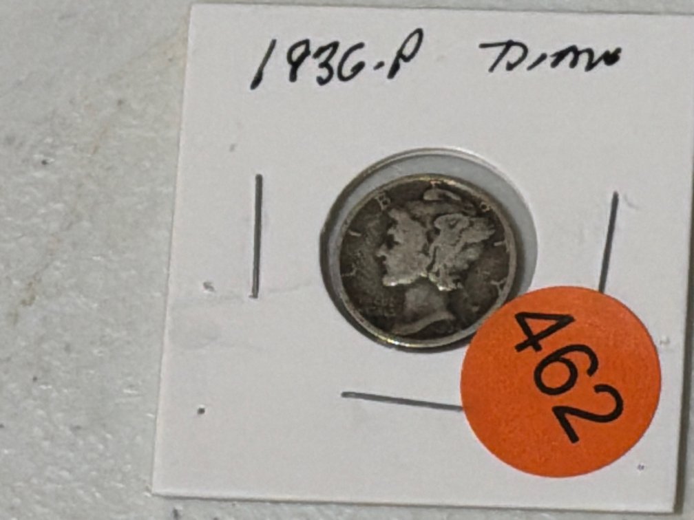 1936 MERCURY DIME