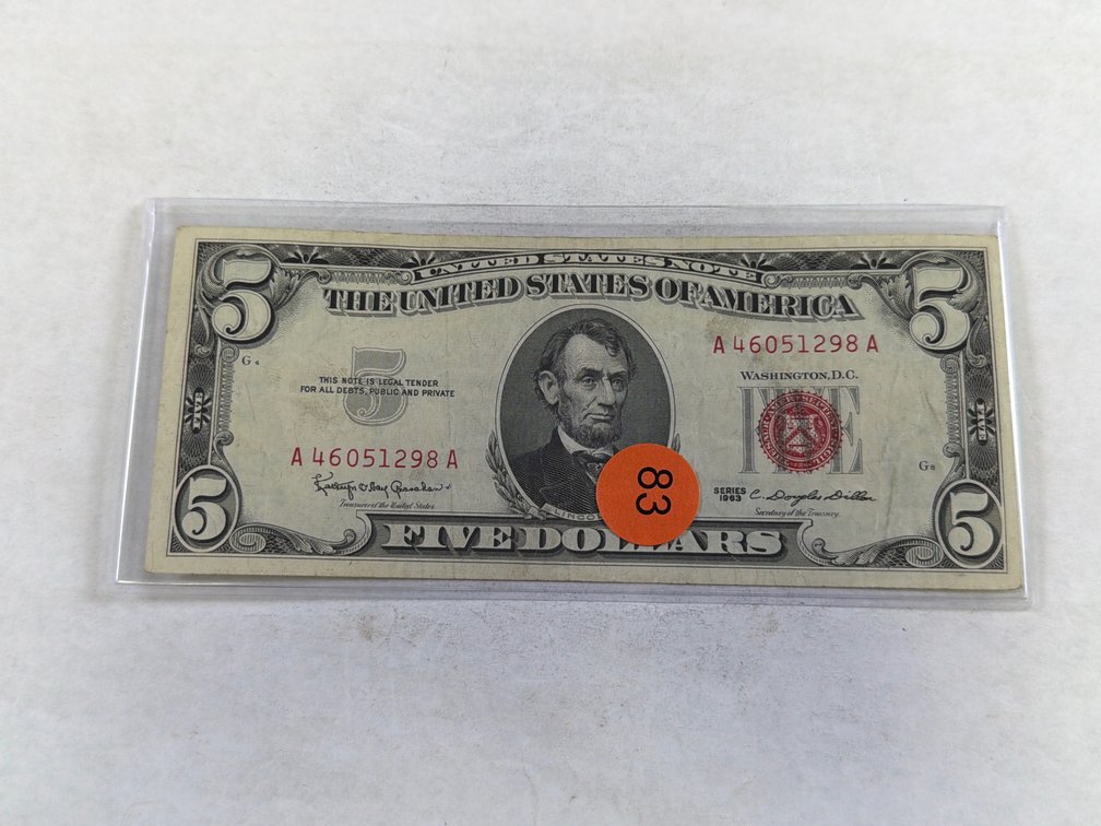 1963 $5 RED SEAL