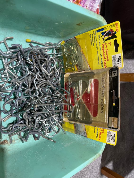 PEG BOARD HOOKS, ETC