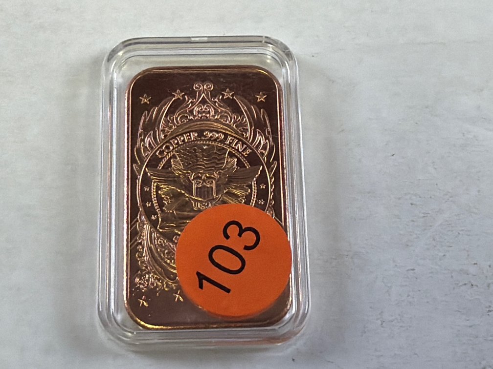 1 OZ COPPER BAR