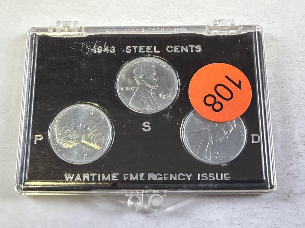 (3) 1943 STEEL WHEAT PENNIES