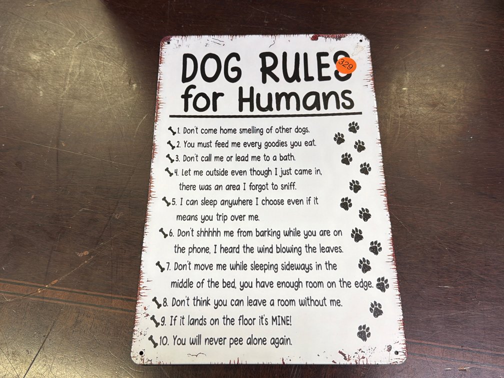 DOG RULES SIGN
