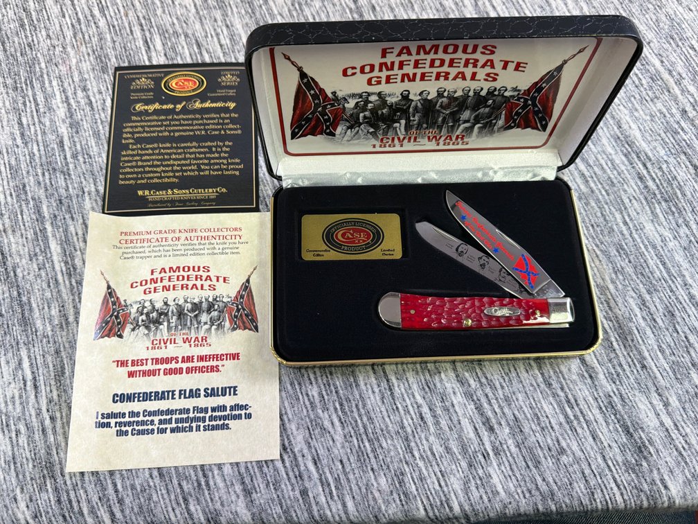 CASE XX FAMOUS CONFEDERATE GENERALS OF THE CIVIL WAR KNIFE