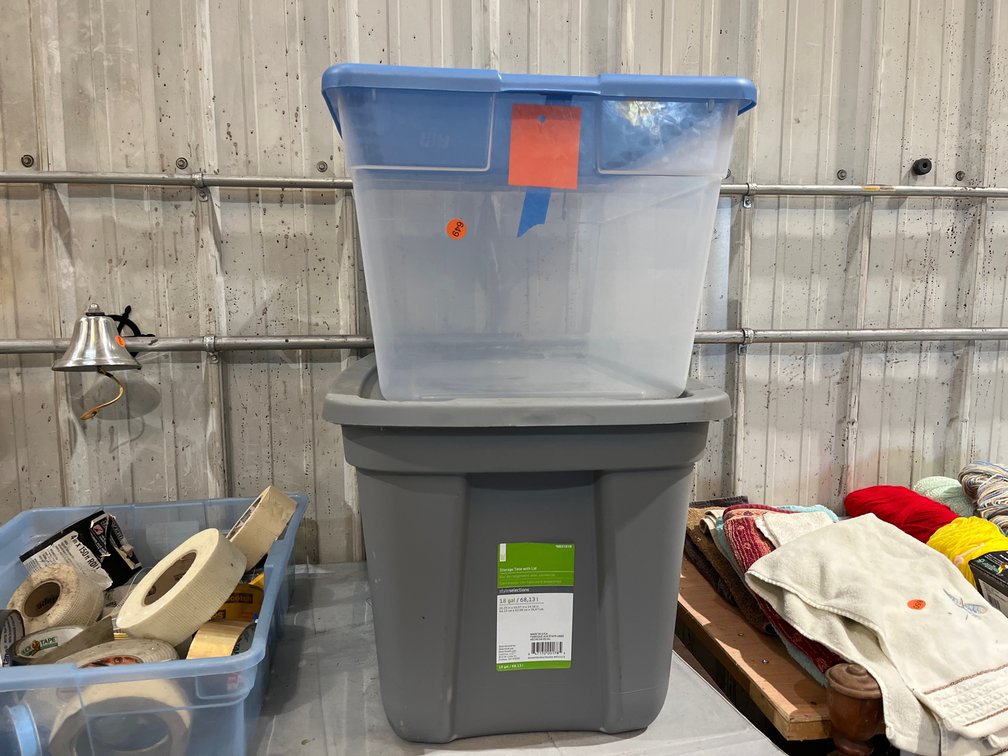 2 TOTES WITH LIDS