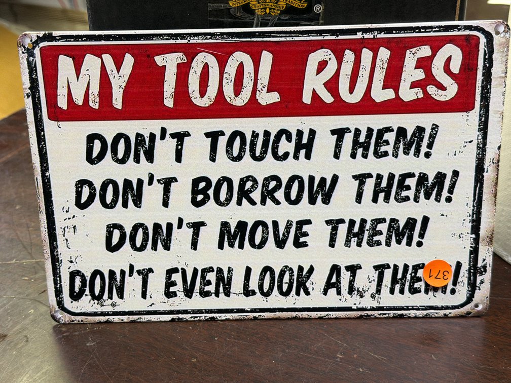 TOOL RULES SIGN