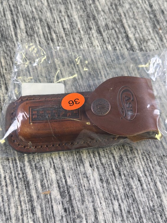 CASE XX EMBOSSED LEATHER SNAP SHEATH