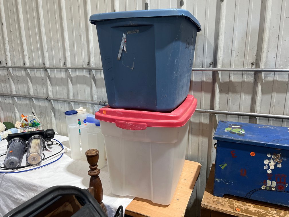 2 TOTES WITH LIDS