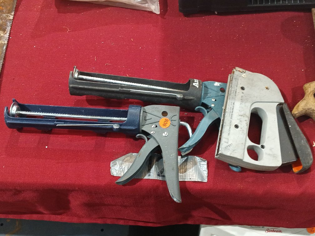 (2) CAULKING GUNS AND STAPLE GUN