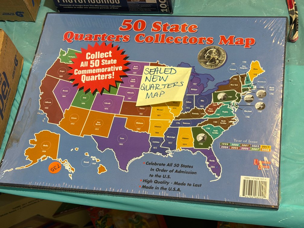 STATE QUARTERS COLLECTORS MAP
