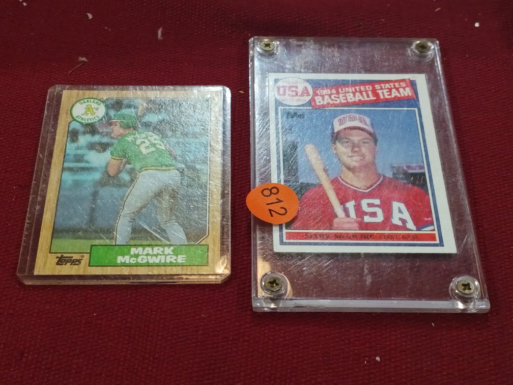 (2) MARK MCGUIRE BASEBALL CARDS