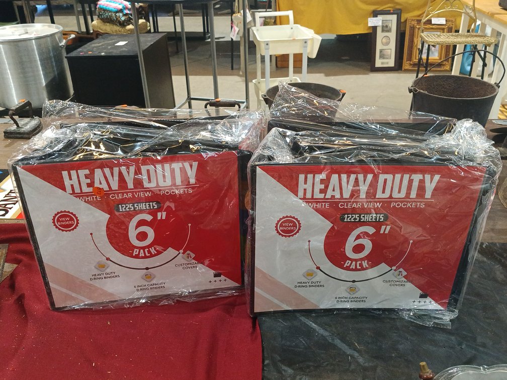 (4) HEAVY DUTY 6'' BINDERS