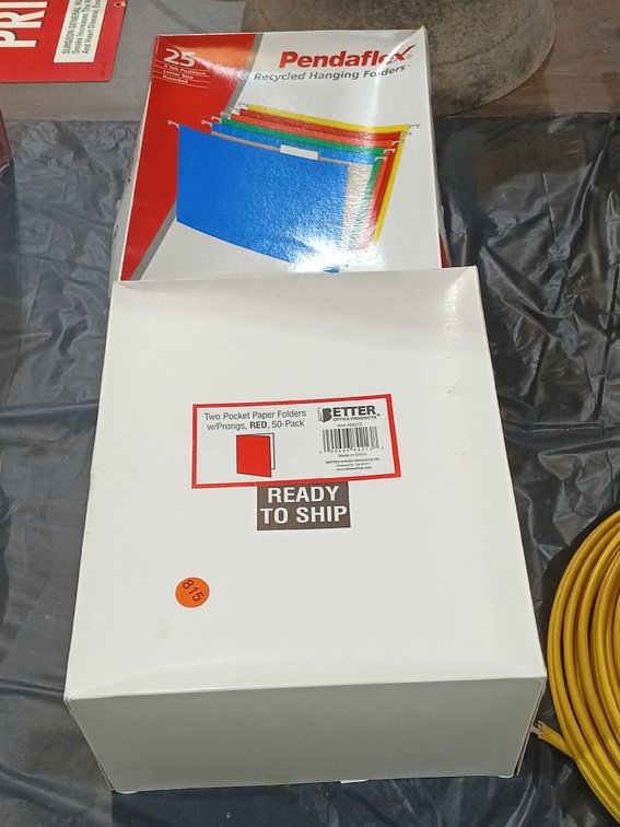 (2) BOXES OF FOLDERS