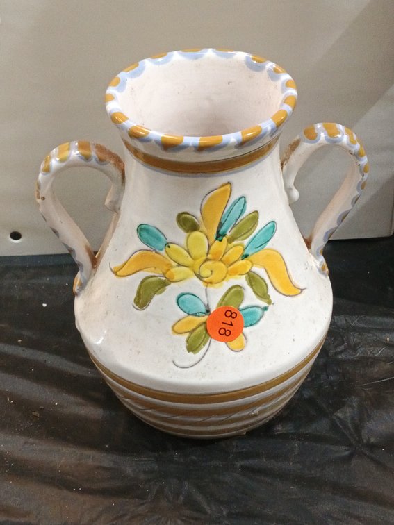 FLORAL GLASS VASE