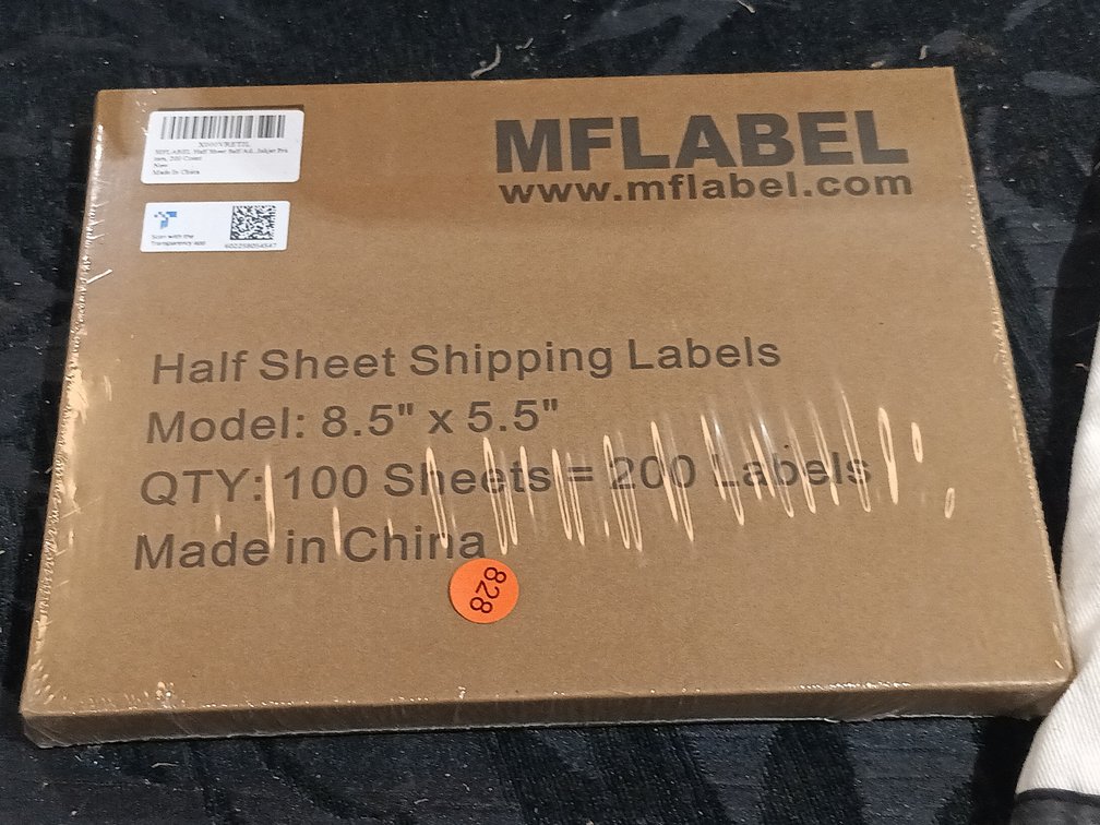 HALF SHEET SHIPPING LABEL