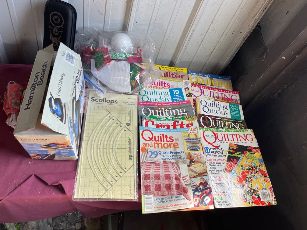 QUILTING LOT,IRON, ETC