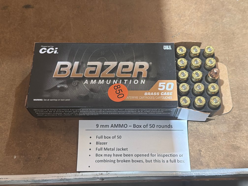 9MM AMMO (50 ROUNDS)
