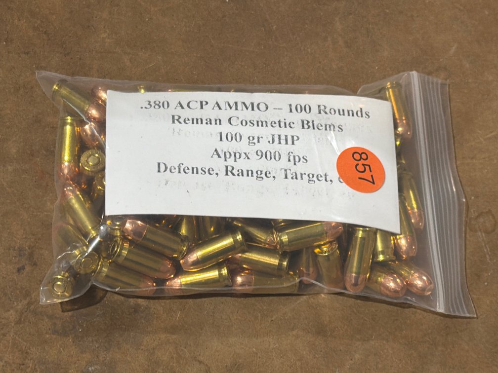 380 ACP AMMO (100 ROUNDS)