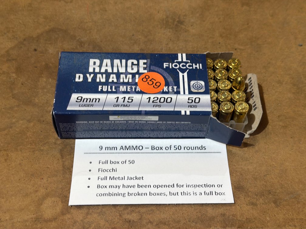 9MM AMMO (50 ROUNDS)