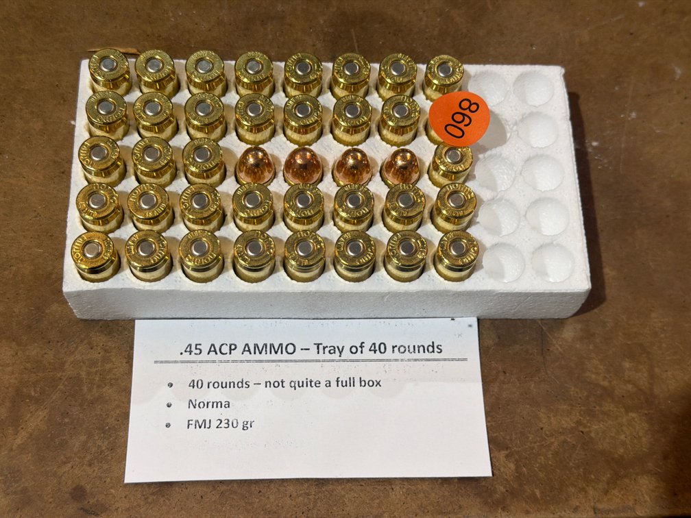 45 ACP AMMO (40 ROUNDS)