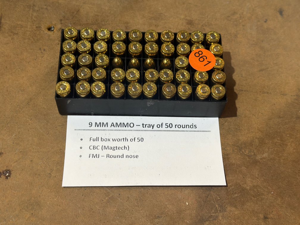 9MM AMMO (50 ROUNDS)