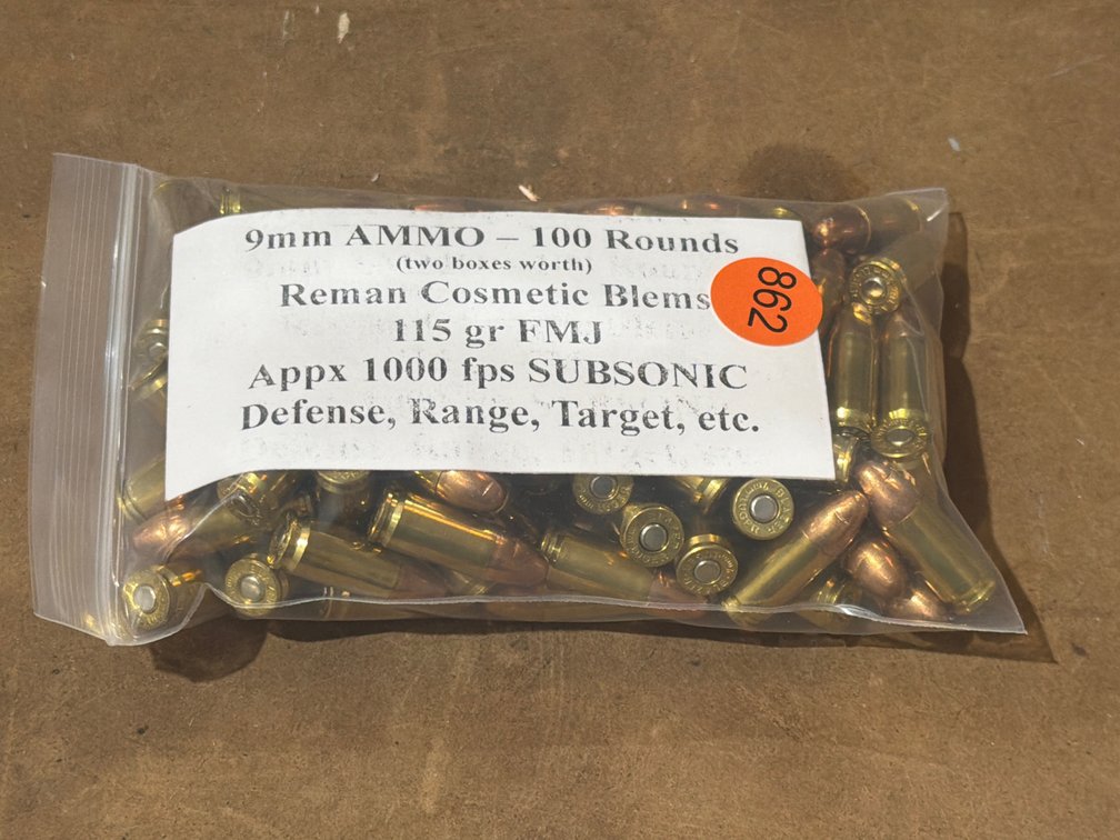 9MM AMMO (100 ROUNDS)