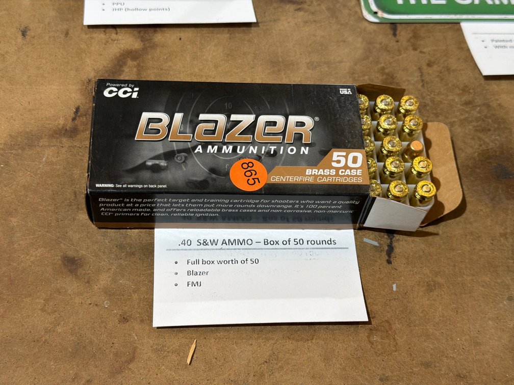 40 S&W AMMO (50 ROUNDS)
