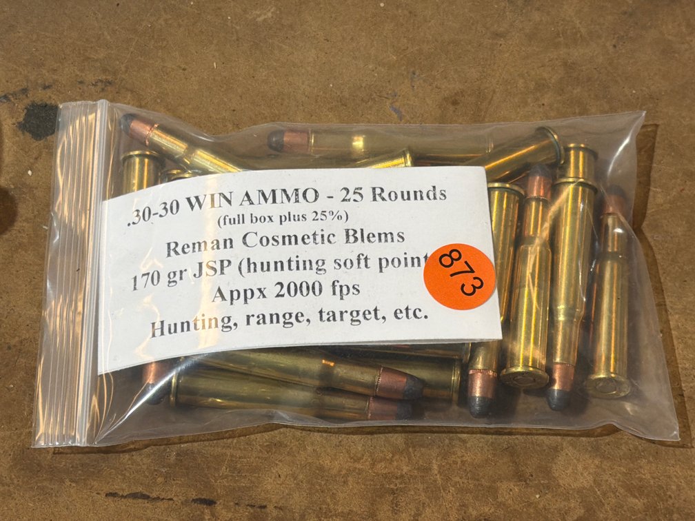 30-30 WIN AMMO (25 ROUNDS)