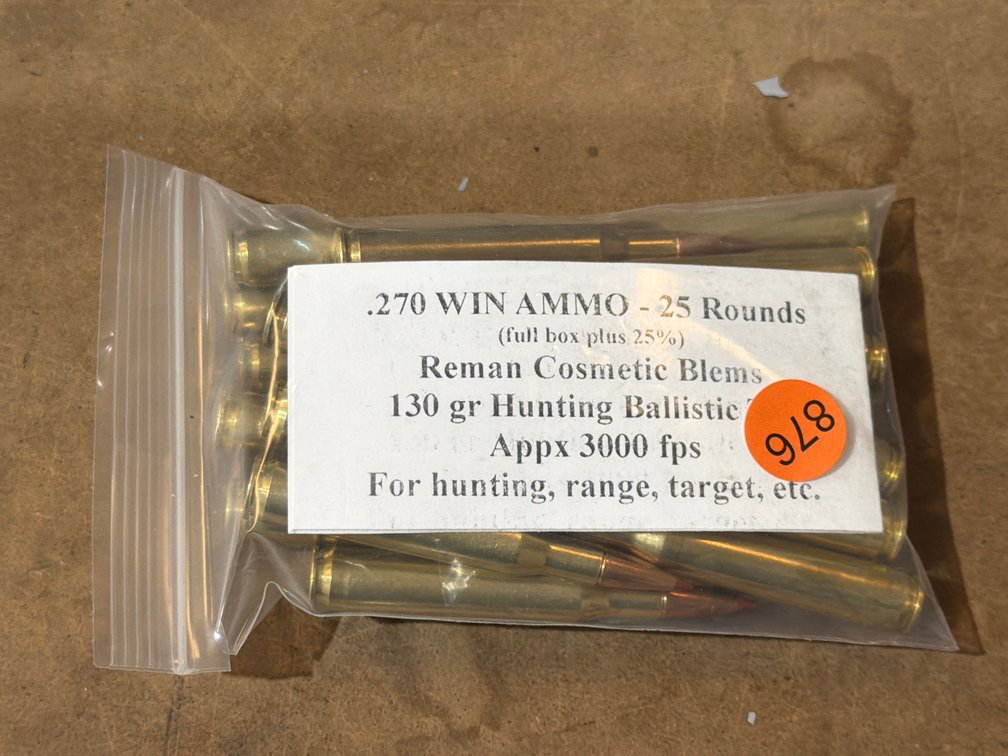 270 WIN AMMO (25 ROUNDS)