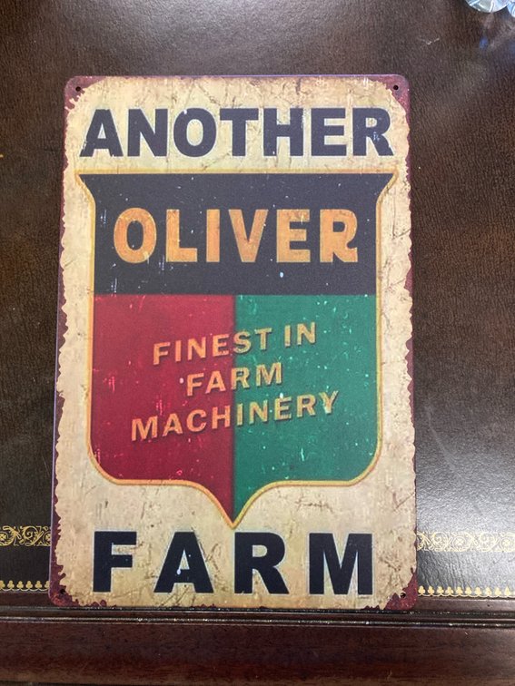 Metal Oliver Sign