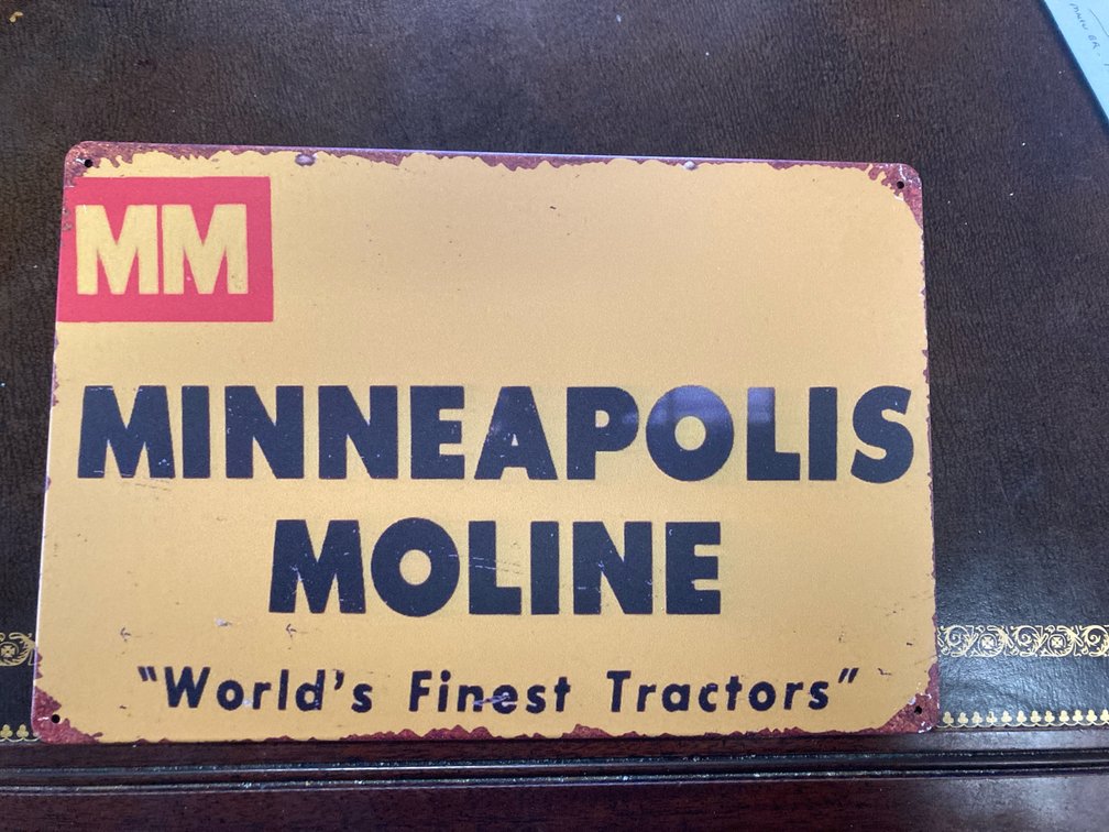 Metal Minneapolis Moline Sign