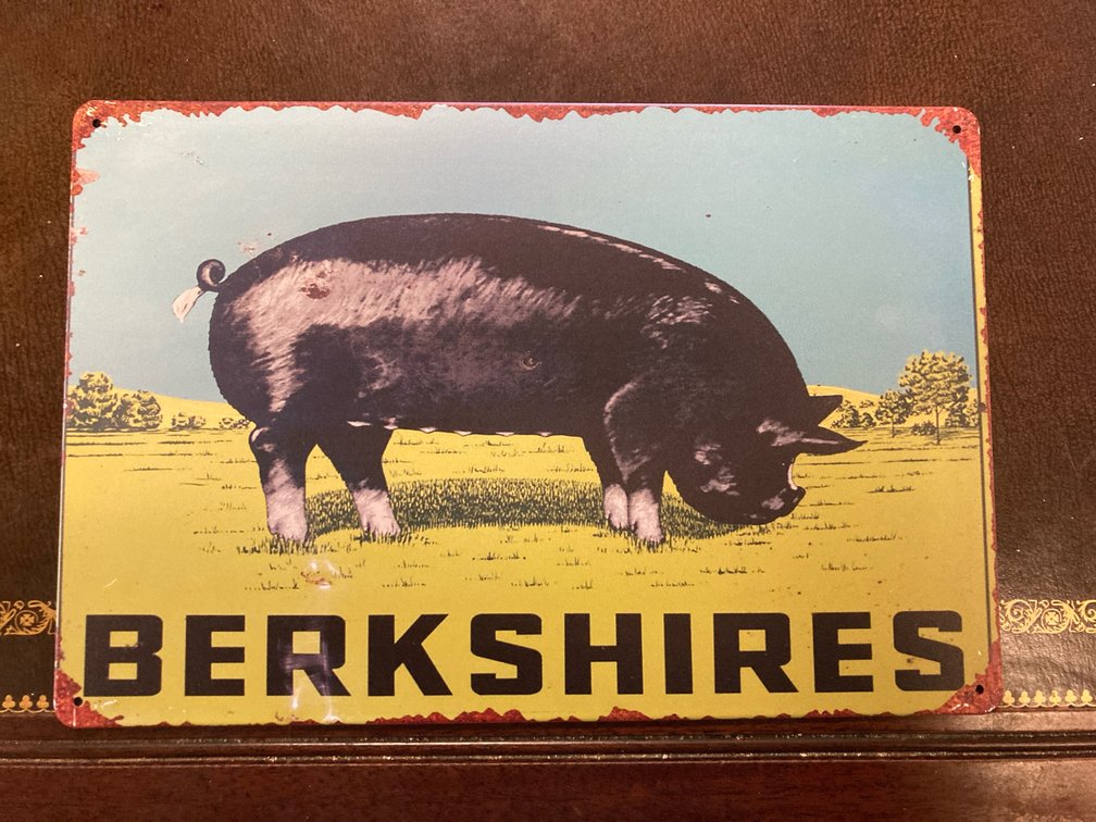 Metal Berkshire Hog Sign