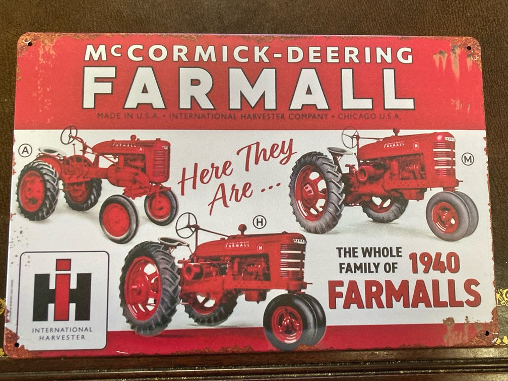 Metal Farmall Sign