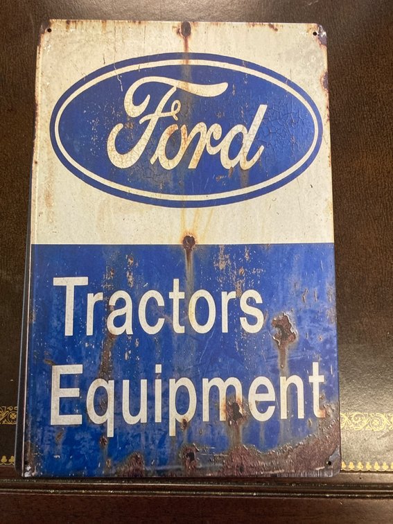 Metal Ford Tractors Sign